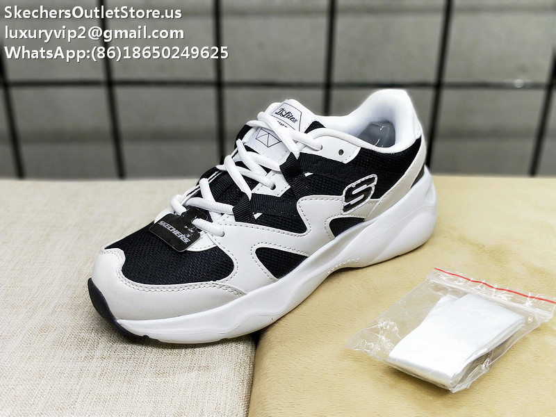 Skechers D'Lites Unisex Sneakers Black White Black 35-44